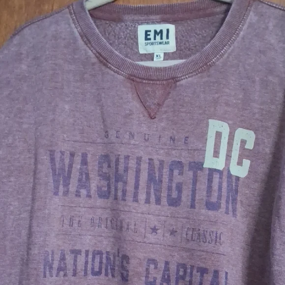 EMI Women's Vintage Graphic Crew Neck Sweater - Maroon - Picture 5 of 5